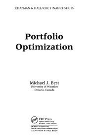 Cover of Portfolio optimization by Michael J. Best