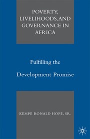 Front cover of Poverty, livelihoods, and governance in Africa by Kempe R. Hope