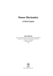 Cover of Power electronics by Ned Mohan