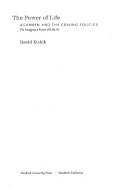 Front cover of The power of life by David Kishik