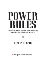 Cover of Power Rules by Leslie H. Gelb