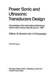 Front cover of Power Sonic and Ultrasonic Transducers Design by Bernard Hamonic