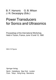 Front cover of Power Transducers for Sonics and Ultrasonics by Bernard F. Hamonic