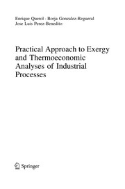 Front cover of Practical Approach to Exergy and Thermoeconomic Analyses of Industrial Processes by Enrique Querol
