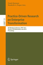 Front cover of Practice-Driven Research on Enterprise Transformation by Frank Harmsen