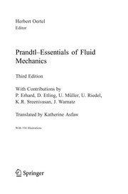 Front cover of Prandtl-essentials of fluid mechanics by Herbert Oertel