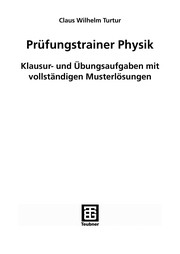 Cover of Prüfungstrainer Physik by Claus Wilhelm Turtur