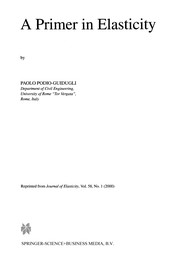 Front cover of A Primer in Elasticity by Paolo Podio-Guidugli