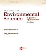 Front cover of Principles of environmental science by William P. Cunningham