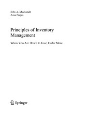Cover of Principles of inventory management by J. A. Muckstadt