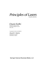 Cover of Principles of Lasers by Orazio Svelto