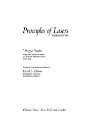 Front cover of Principles of Lasers by Orazio Svelto