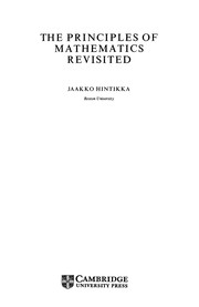 Front cover of The principles of mathematics revisited by Jaakko Hintikka