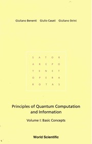 Cover of Principles of quantum computation and information by Giuliano Benenti