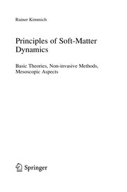 Cover of Principles of Soft-Matter Dynamics by Rainer Kimmich