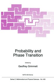 Cover of Probability and Phase Transition by Geoffrey Grimmett
