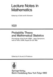 Front cover of Probability theory and mathematical statistics by USSR-Japan Symposium on Probability Theory and Mathematical Statistics (4th 1982 Tbilisi, Georgian S.S.R.)