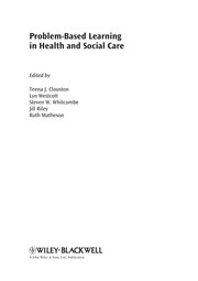 Front cover of Problem-based learning in health and social care by Teena Clouston