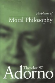 Cover of Problems of moral philosophy by Theodor W. Adorno