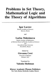 Front cover of Problems in set theory, mathematical logic, and the theory of algorithms by I. A. Lavrov