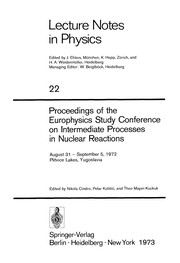 Front cover of Proceedings of the Europhysics Study Conference on Intermediate Processes in Nuclear Reactions by Nikola Cindro