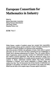 Front cover of Proceedings of the Third European Conference on Mathematics in Industry by John Manley