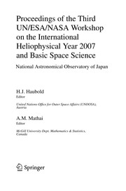 Front cover of Proceedings of the Third UN/ESA/NASA Workshop on the International Heliophysical Year 2007 and Basic Space Science by UN/ESA/NASA Workshop on the International Heliophysical Year 2007 and Basic Space Science (3rd 2007 Tokyo, Japan)
