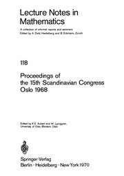 Front cover of Proceedings of the 15th Scandinavian Congress, Oslo, 1968 by Scandinavian Congress of Mathematicians (15th 1968 Oslo, Norway)