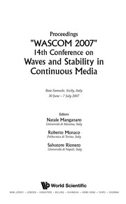 Front cover of Proceedings, "WASCOM 2007" by Meeting on Waves and Stability in Continuous Media (14th 2007 Catania, Italy)