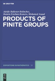 Cover of Products of finite groups by Adolfo Ballester-Bolinches