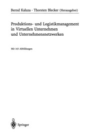 Front cover of Produktions- und Logistikmanagement in Virtuellen Unternehmen und Unternehmensnetzwerken by Bernd Kaluza