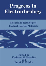 Front cover of Progress in Electrorheology by Kathleen O'Leary Havelka