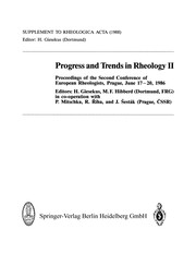 Front cover of Progress and Trends in Rheology II by Hanswalter Giesekus