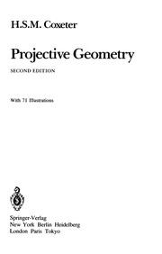 Cover of Projective Geometry by H. S. M. Coxeter