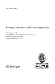 Front cover of Propagazione delle onde elettromagnetiche by Dario Graffi