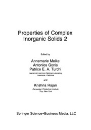 Front cover of Properties of Complex Inorganic Solids 2 by Annemarie Meike