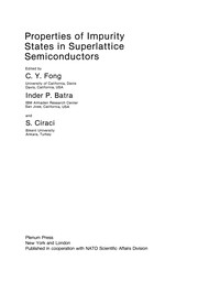 Front cover of Properties of Impurity States in Superlattice Semiconductors by C. Y. Fong