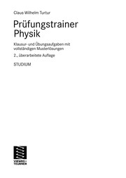 Front cover of Prüfungstrainer Physik by Claus Wilhelm Turtur