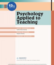 Front cover of Psychology applied to teaching by Jack Snowman