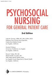 Front cover of Psychosocial nursing for general patient care by Linda M. Gorman