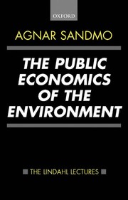 Cover of The Public Economics of the Environment by Agnar Sandmo