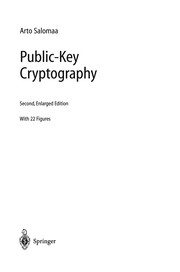 Cover of Public-Key Cryptography by Arto Salomaa