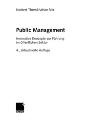 Cover of Public Management by Norbert Thom