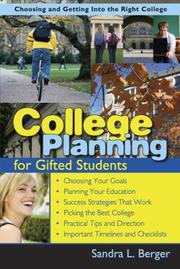 Cover of College planning for gifted students by Sandra L. Berger