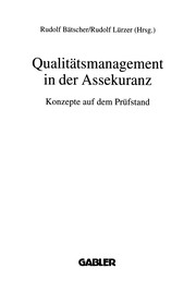 Front cover of Qualitätsmanagement in der Assekuranz by Rudolf Lürzer