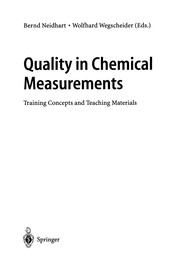 Front cover of Quality in Chemical Measurements by Bernd Neidhart
