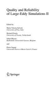 Front cover of Quality and Reliability of Large-Eddy Simulations II by Maria Vittoria Salvetti