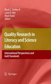 Front cover of Quality research in literacy and science education by Brian Hand