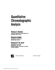 Cover of Quantitative chromatographic analysis by Thomas E. Beesley