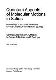 Front cover of Quantum Aspects of Molecular Motions in Solids by Anton Heidemann
